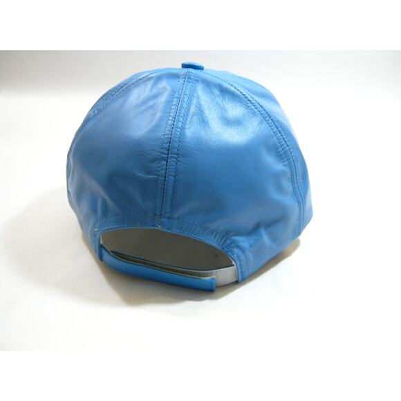 Genuine Leather  Blue Hip Hop Shiny Bling Casual Streetwear Hat Baseball Cap - Picture 6 of 10